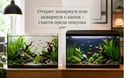 Открит аквариум или аквариум с капак – съвети преди покупка