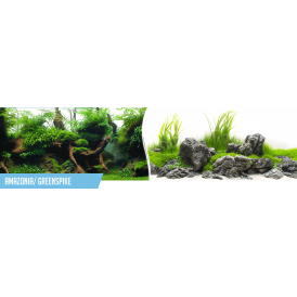 Double-sided aquarium background – Amazonia / Green vegetation