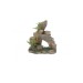 Rock with plants aquarium decoration L