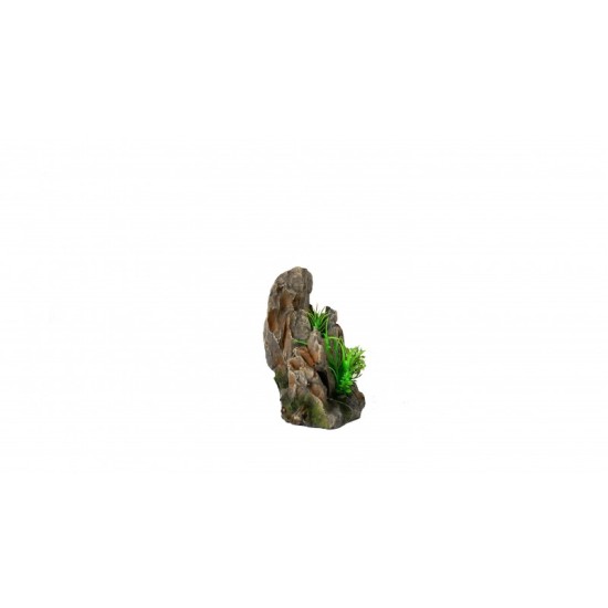 Rock with plants aquarium decoration - 3