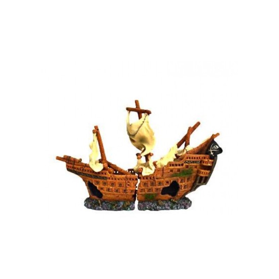 British flag ship aquarium decoration - 1