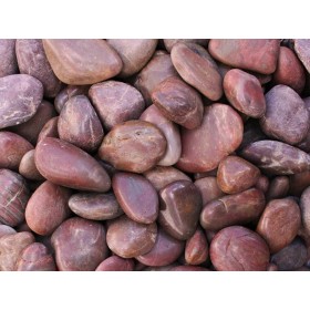 Естествен грунд  "Red Pebble" (червен камък) 5-8см 1кг 