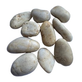 Естествен грунд за дъно "White Pebble" (бял камък) 5-8см 1кг