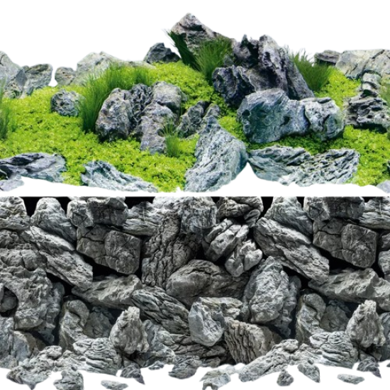 Double-sided aquarium background Poster 4 – Aquascape / Rock background - 1