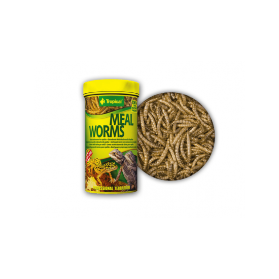 Сушени ларви от брашнен червей за влечуги Tropical Meal Worms 250мл./30гр. - 1