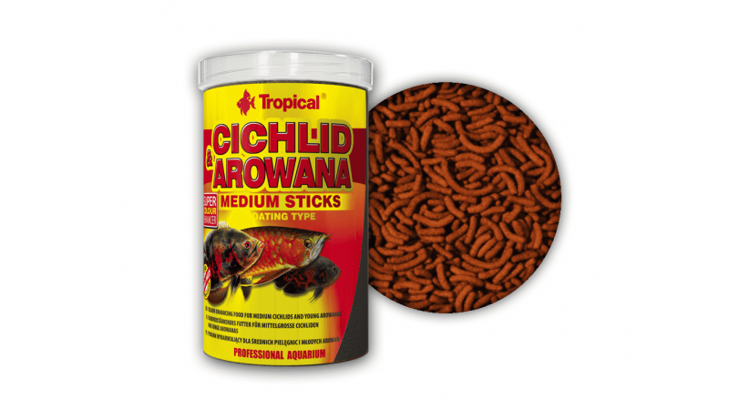 Tropical Cichlid Arowana Medium Sticks 250ml / 90g