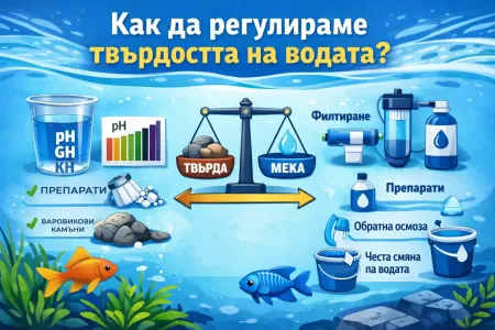 Как да регулирате твърдостта на водата в аквариума