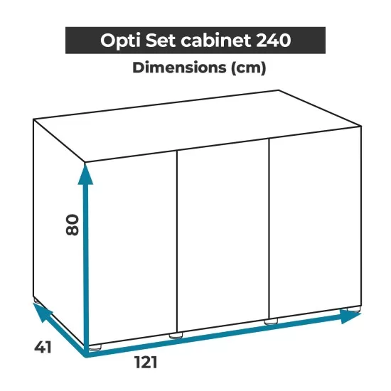 Поставка за аквариум AquaEL Поставка за OPTI SET 240 - бяла - 2