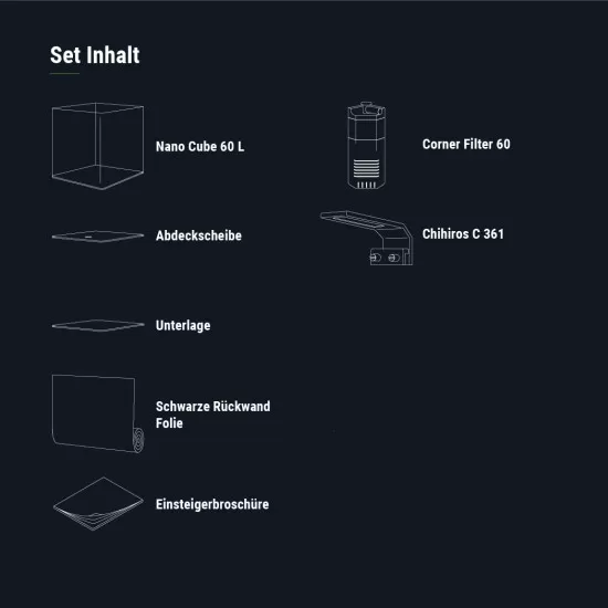 Аквариум Dennerle NANO Cube Basic 60л - Style LED  - 2