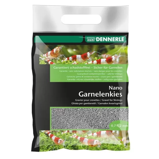 Грунд Dennerle Nano gravel, Arkansas grey (сив) 0.7-1.2мм 2кг - 1