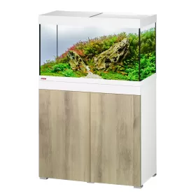 Аквариум с поставка EHEIM Vivaline LED 144 - бял/дърво