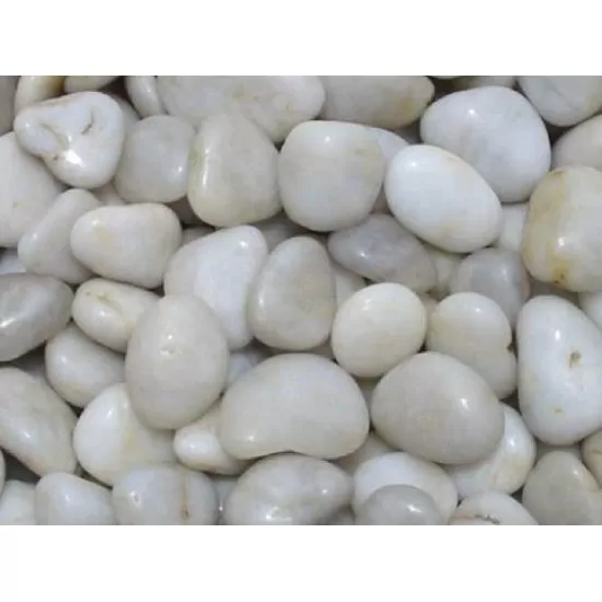 Естествен грунд за дъно "White Pebble" (бял камък) 5-8см 1кг - 1