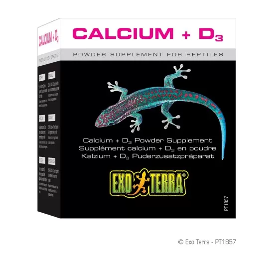 Хранителна добавка Exo Terra Calcium+ Vitamin D3 прах 90g - 1