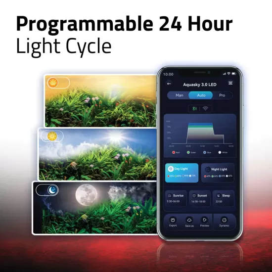 LED Осветление Fluval AquaSky LED 3.0 16W 53-84 см. WiFi/ Bluetooth - 5