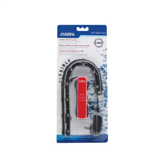 Гъвкава въздушна завеса с LED осветление Marina Червена - 35,5 см - 1