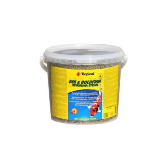 Пълноценна храна под формата на плаващи пръчици Tropical Koi Goldfish Spirulina Sticks - 2