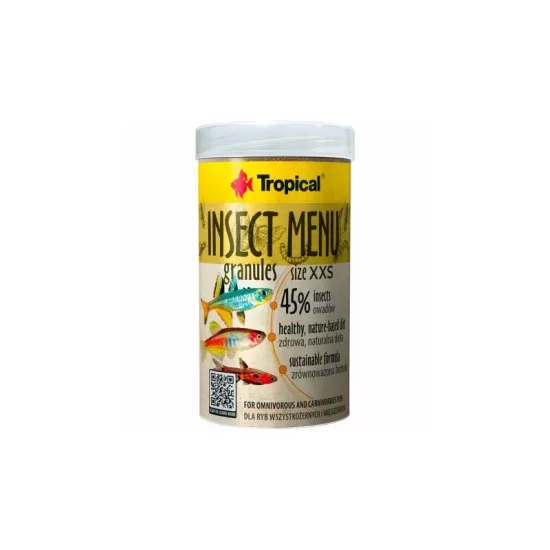 Многосъставна храна на гранули Tropical Insect Menu Granules size XXS - 1