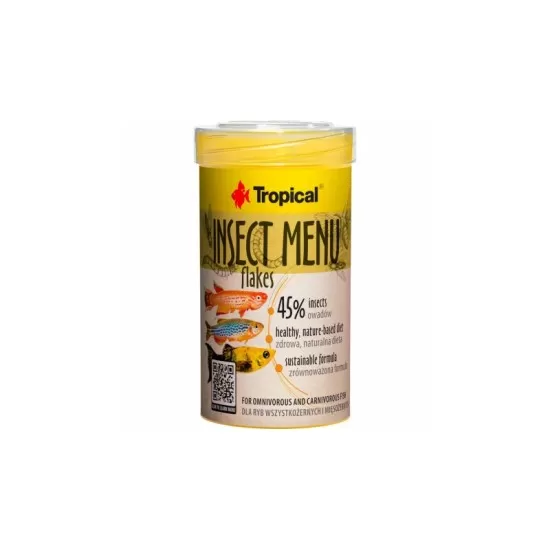 Многокомпонентна храна на люспи Tropical Insect Menu Flakes  - 1