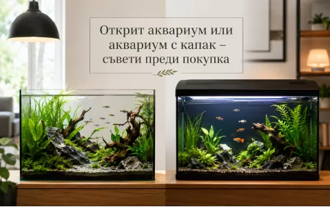 Открит аквариум или аквариум с капак – съвети преди покупка
