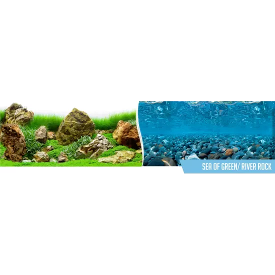 Фон за аквариум Sea of Green / River Rock двулицев - 1