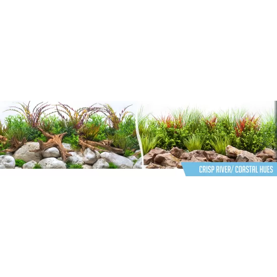 Фон за аквариум Crisp River / Coastal Hues двулицев - 1