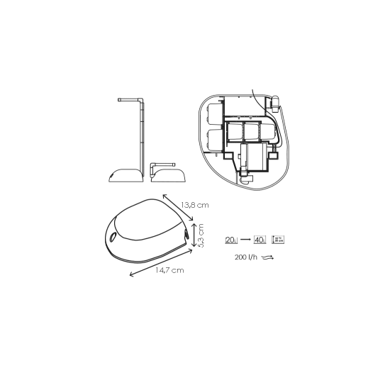 Вътрешен Филтър Ciano CFStone 40 - 2