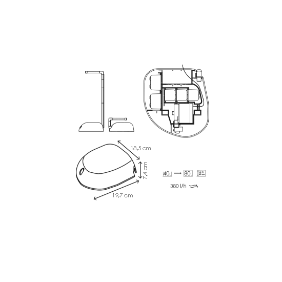 Вътрешен Филтър Ciano CFStone 80 - 3