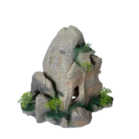  Изкуствена декорация - Скала с растения