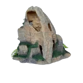  Изкуствена декорация - Скала с растения