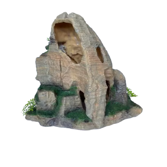  Изкуствена декорация - Скала с растения - 1