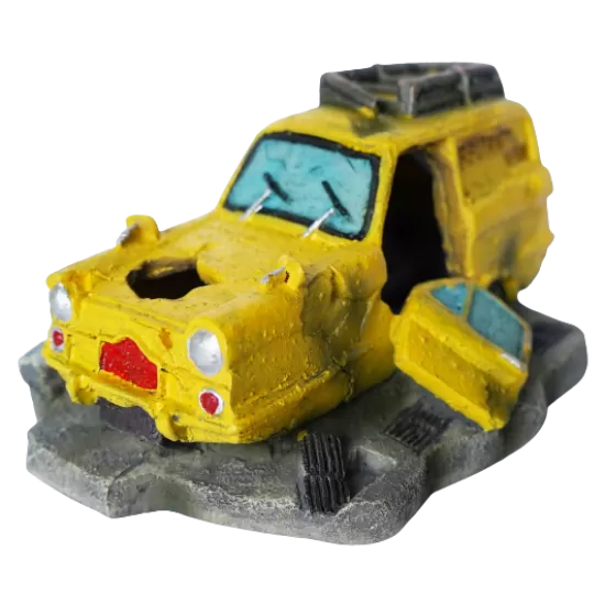 Изкуствена декорация - Жълта кола с въздух - 1