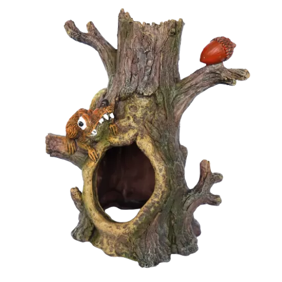 Изкуствена декорация - Хралупа с катерица - 1