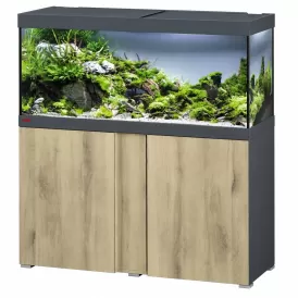 Аквариум с поставка EHEIM Vivaline LED 240 - антрацит/дърво