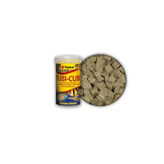 Храна под формата на кубчета за всеядни риби Tropical Tubi Cubi 100 ml - 1