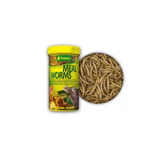 Сушени ларви от брашнен червей за влечуги Tropical Meal Worms 250мл./30гр. - 1