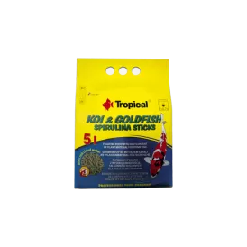 Пълноценна храна под формата на плаващи пръчици Tropical Koi Goldfish Spirulina Sticks