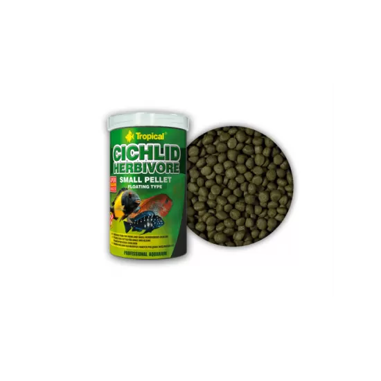 Храна за растителноядни цихлиди Tropical Cichlid Herbivore Small Pellet 250мл. / 90 гр. - 1