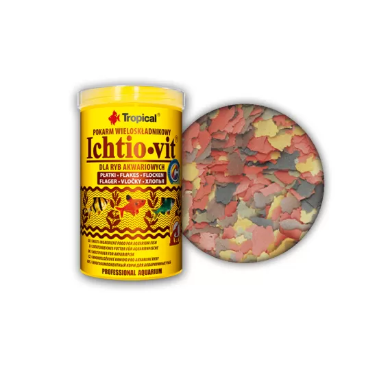 Многокомпонентна храна на люспи Tropical Ichtio-vit  - 1