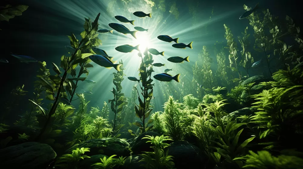 аквариум в стил джунгла